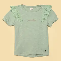 YAMP - Camiseta para Niña Manga corta de Algodón