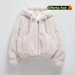 YAMP - Chaqueta Niña Efecto pelo Con capucha