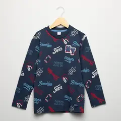 YAMP - Camiseta para Niño con Estampado Manga larga de Algodón