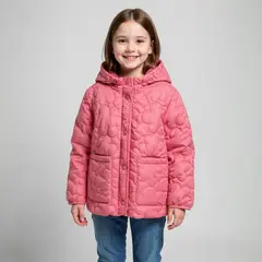 YAMP - Chaqueta Con capucha Para Niña Acolchado