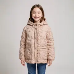 YAMP - Chaqueta Con capucha Para Niña Acolchado