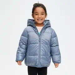 YAMP - Chaqueta para Niña Acolchado Con capucha
