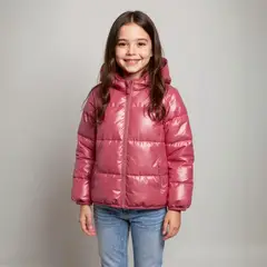 YAMP - Chaqueta para Niña Acolchado Con capucha