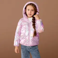 YAMP - Chaqueta para Niña Acolchado Con capucha