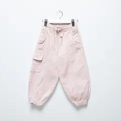 YAMP - Jean para Niña Cintura elásticada Cargo de Algodón