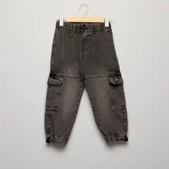 YAMP - Jean para Niño Cintura elásticada Jogger de Algodón