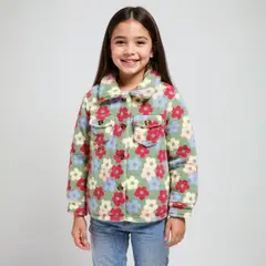 YAMP - Chaqueta Para Niña Efecto pelo