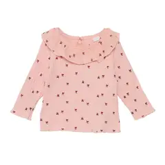 YAMP - Camiseta manga larga Bebé niña Acanalada Manga larga