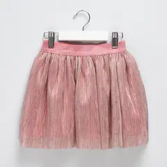YAMP - Falda para Niña Brillante Cintura elásticada