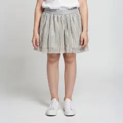 YAMP - Falda para Niña Brillante Cintura elásticada