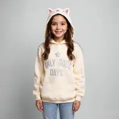 YAMP - Saco para Niña con aplique Con capucha