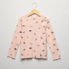 YAMP - Camiseta para Niña Manga larga de Algodón