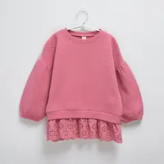 YAMP - Saco para Niña con Ojalillo de Algodón
