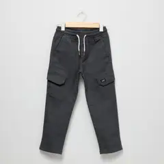 YAMP - Pantalón para Niño Cintura elásticada Cargo de Algodón