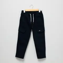 YAMP - Pantalón para Niño Cintura elásticada Cargo de Algodón