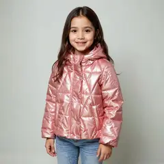 YAMP - Chaqueta Con capucha para Niña Acolchado