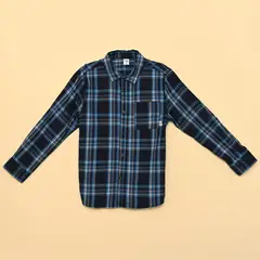 YAMP - Camisa para Niño de Cuadros Manga larga de Algodón