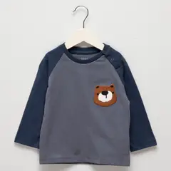 YAMP - Camiseta manga larga para Bebé niño con Estampado de Algodón