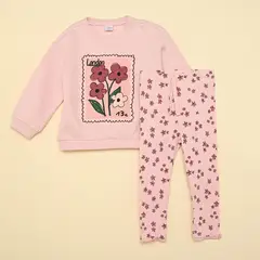 YAMP - Set Saco manga larga + Pantalón para Bebé niña en Algodón