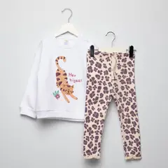YAMP - Set Saco manga larga + Pantalón para Bebé niña en Algodón