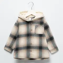 YAMP - Camisa Bebé niño De Cuadros Manga larga Algodón
