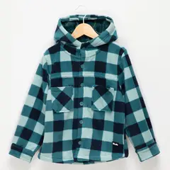 YAMP - Chaqueta Con capucha para Niño de Cuadros