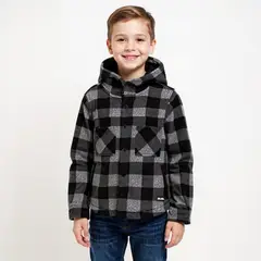 YAMP - Chaqueta Con capucha para Niño de Cuadros