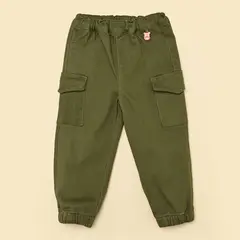 YAMP - Pantalón para Bebé niño Cintura elásticada Jogger de Algodón