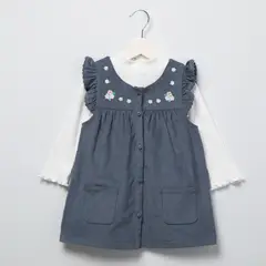 YAMP - Sets Blusa manga larga + Vestido para Bebé niña en Algodón