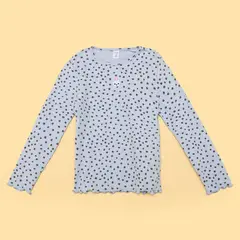 YAMP - Camiseta manga larga para Niña con Estampado de Algodón