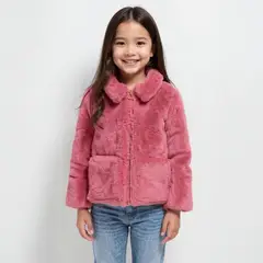 YAMP - Chaqueta para Niña Efecto pelo