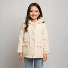 YAMP - Chaqueta Con capucha para Niña Acolchado