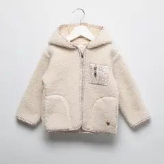 YAMP - Saco Bebé niña Efecto pelo Con capucha