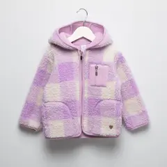 YAMP - Saco Bebé niña Efecto pelo Con capucha