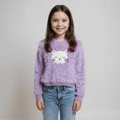 YAMP - Saco para Niña Efecto pelo