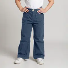 YAMP - Pantalón para Niña Wide de de Algodón