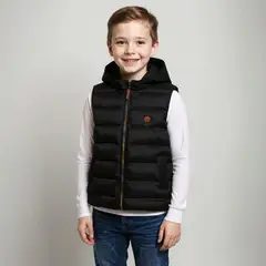 YAMP - Chaleco para Niño Acolchado Con capucha de Algodón