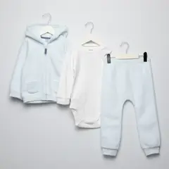 YAMP - Sets Saco con capucha + Boby manga larga + Jogger para Bebé niño