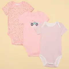 YAMP - Bodies para Bebé niña Pack de 3 unidades de Algodón