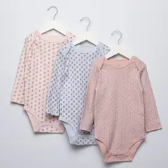 YAMP - Bodies para Bebé niña Pack de 3 unidades de Algodón