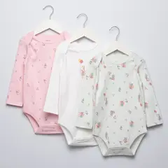 YAMP - Bodies para Bebé niña Pack de 3 unidades de Algodón