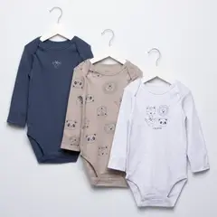 YAMP - Bodies para Bebé niño Pack de 3 unidades de Algodón