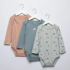 YAMP - Bodies para Bebé niño Pack de 3 unidades de Algodón