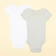 YAMP - Bodies para Bebé niña Pack de 2 unidades de Algodón