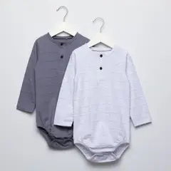 YAMP - Bodies para Bebé niño Pack de 2 unidades de Algodón