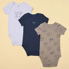 YAMP - Bodies para Bebé niña Pack de 3 unidades de Algodón