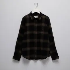 FEDERATION - Camisas para Niño de Cuadros Manga larga de Algodón