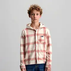 DOO AUSTRALIA - Camisa para Niño de Cuadros Con capucha Manga larga de Algodón