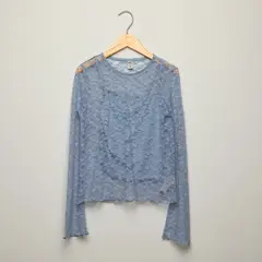 ELV - Blusa para Niña con Encaje Manga larga