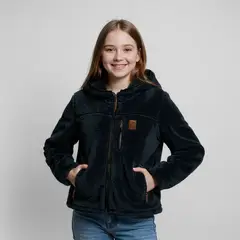 DOO AUSTRALIA - Saco para Niña Efecto pelo Con capucha